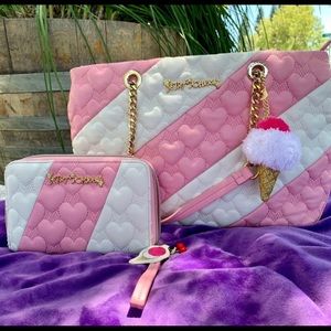 BETSEY JOHNSON MATCHING TOTE AND WALLET